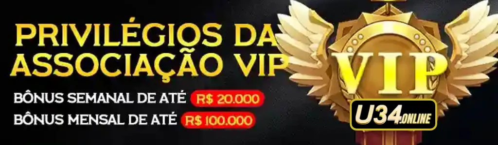 Promoção VIP com recompensas exclusivas na U34 plataforma